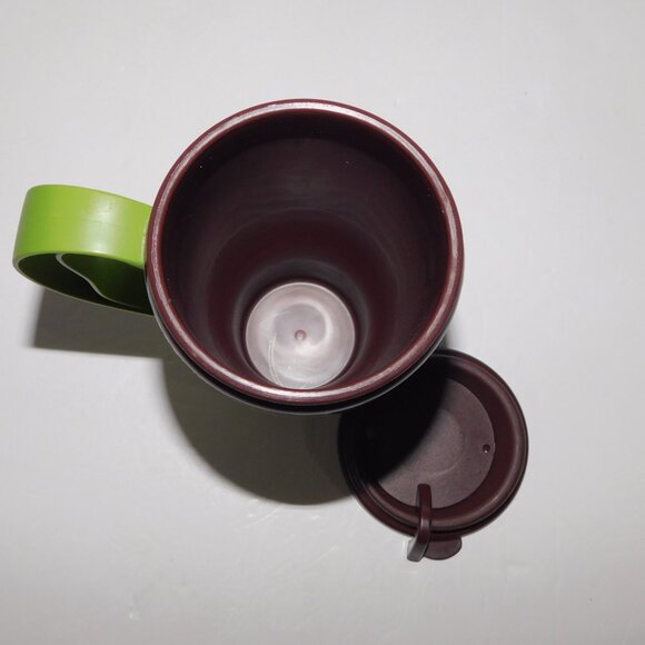 Tim Hortons Green Brown 16 oz One Cup at A Time Thermo-Serv Travel Mug - Picture 7 of 7